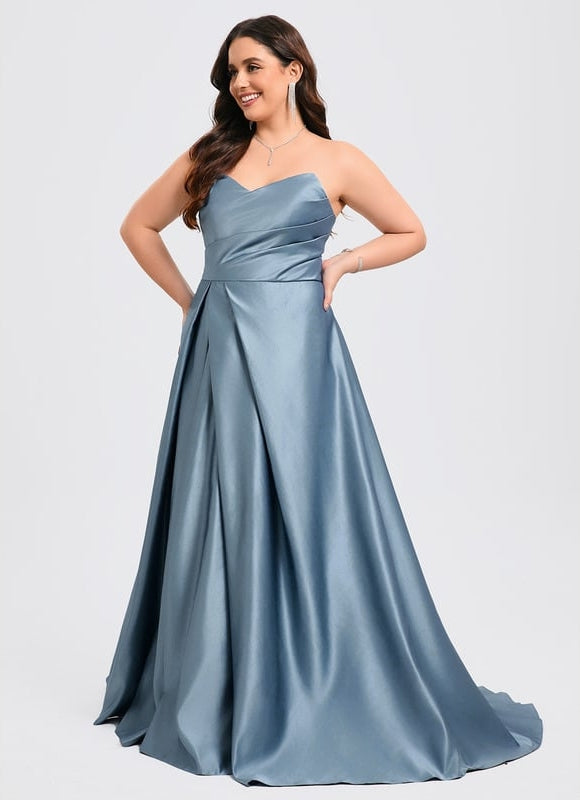 Robe de Soirée Aube Satinée - gallery 7