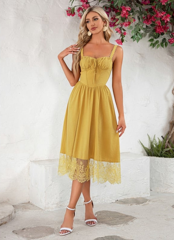 Robe de Soirée Jaune Éclatante - gallery 1