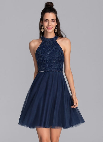 Robe de Soirée Tulle Saphir