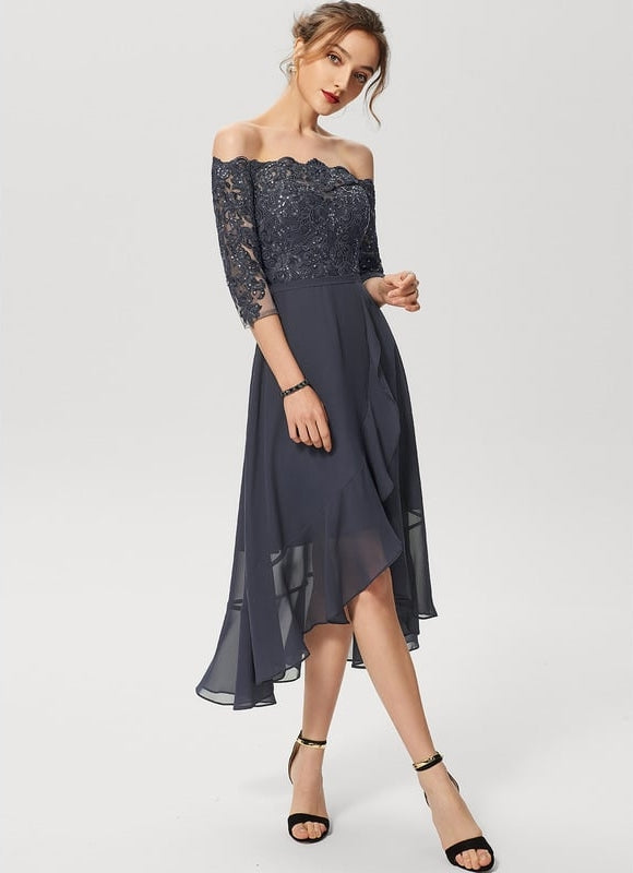 Robe de Soirée Velours Astral - gallery 1