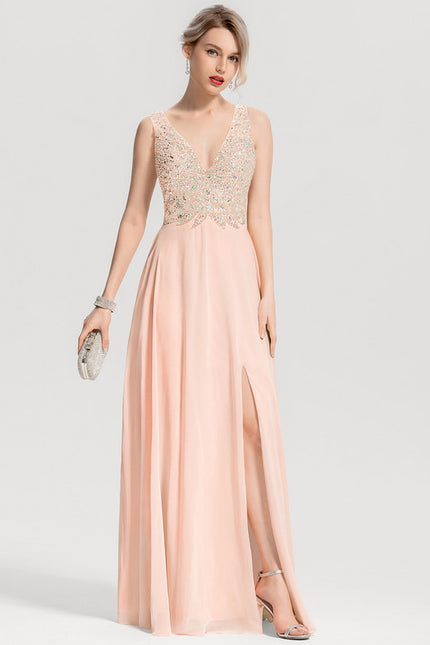 Robe de Soirée Éclat Pêche