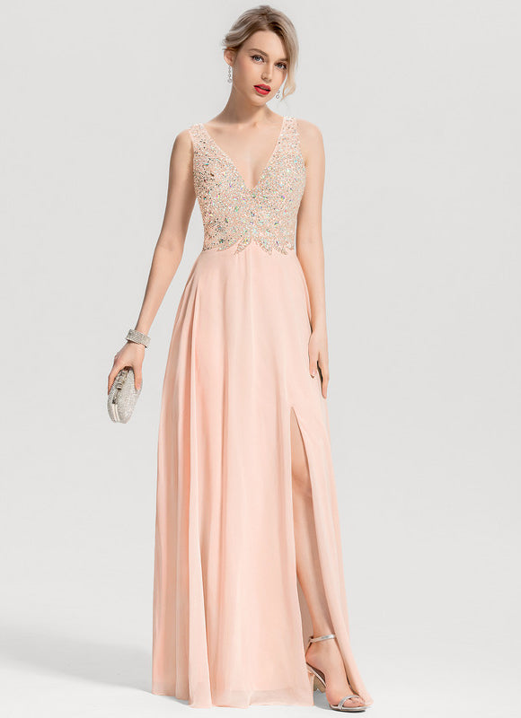 Robe de Soirée Éclat Pêche