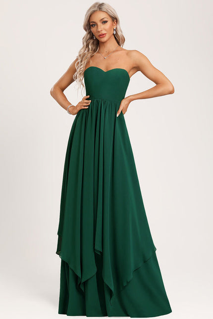 Robe de Soirée Satin Cascade - gallery 2