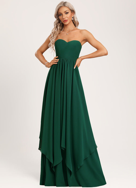 Robe de Soirée Satin Cascade - gallery 2