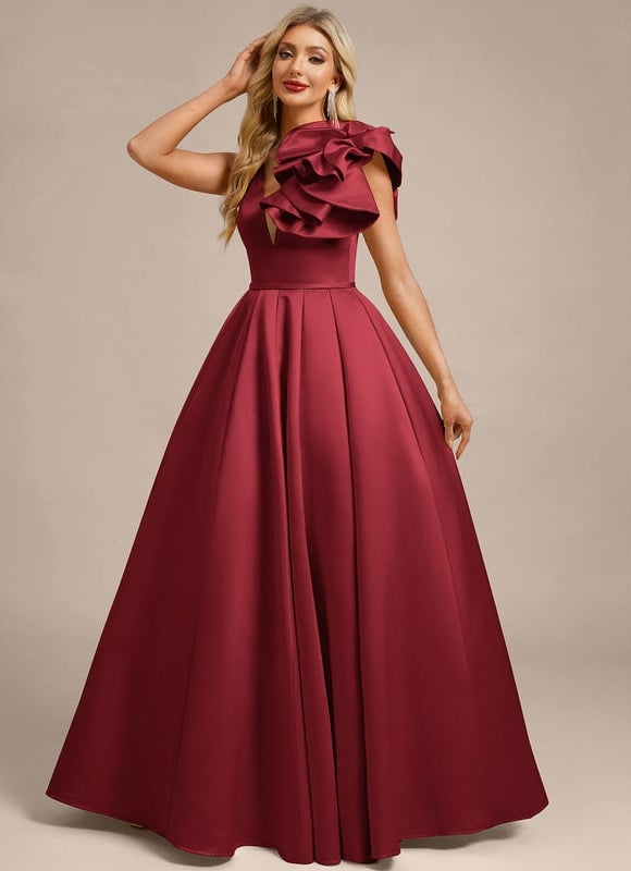Robe de Soirée Bordeaux Volumineuse - gallery 3
