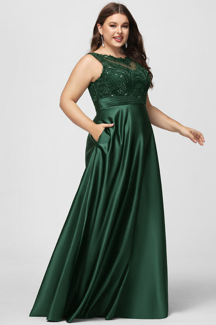Robe de Soirée Élégance Satinée Émeraude - gallery 8