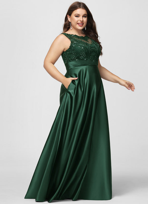 Robe de Soirée Élégance Satinée Émeraude - gallery 8
