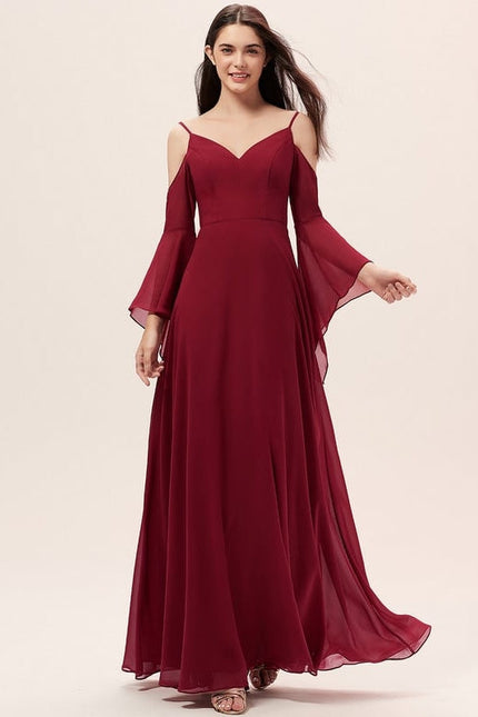 Robe de Soirée Mousseline Beige