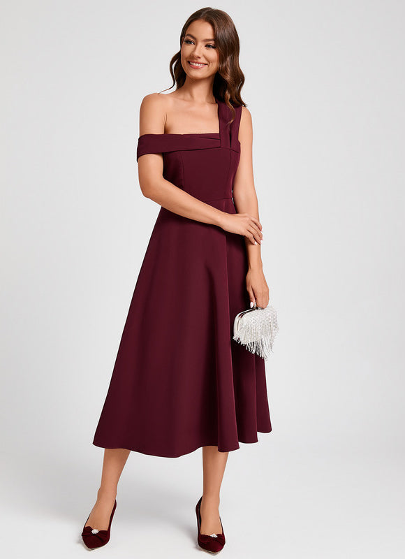 Robe de Soirée Flottante Bordeaux - gallery 5