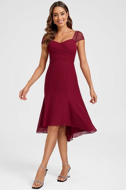 Robe de Soirée Bourgogne Fluide - gallery 1