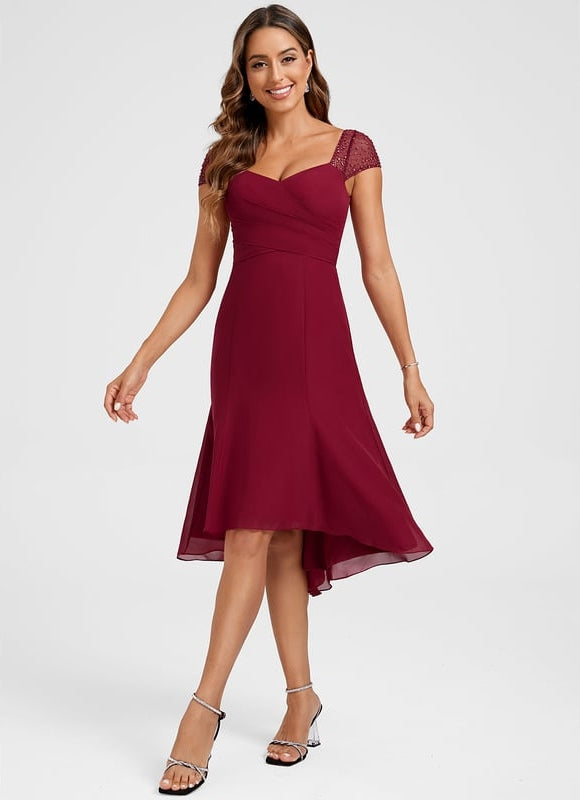 Robe de Soirée Bourgogne Fluide - gallery 1