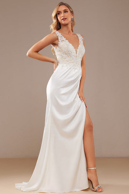 Robe de Soirée Satinée Orchidée - gallery 5