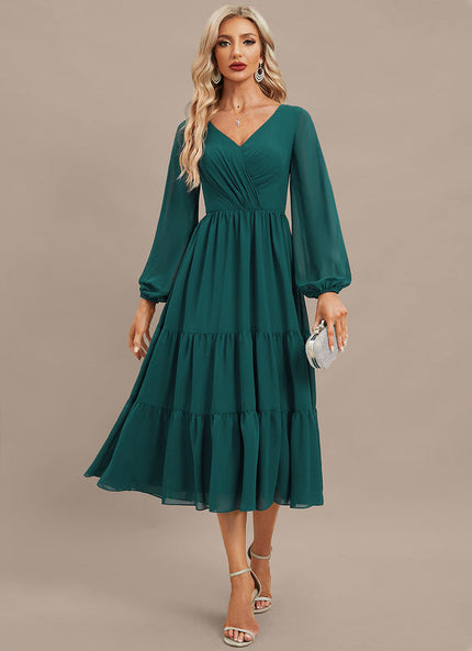Robe de Soirée Vague Opaline