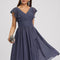 Robe De Soirée Mousseline Rouge