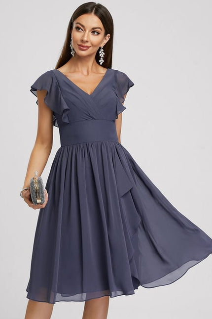 Robe De Soirée Mousseline Rouge