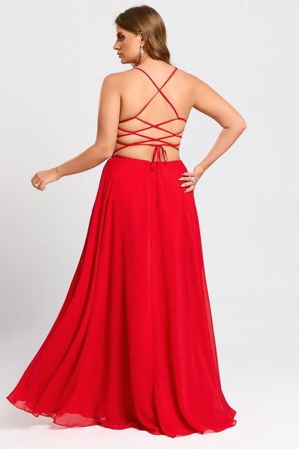 Robe de Soirée Rouge Élégance Satinée - gallery 7