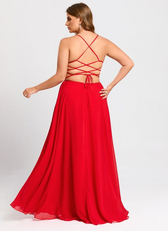 Robe de Soirée Rouge Élégance Satinée - gallery 7