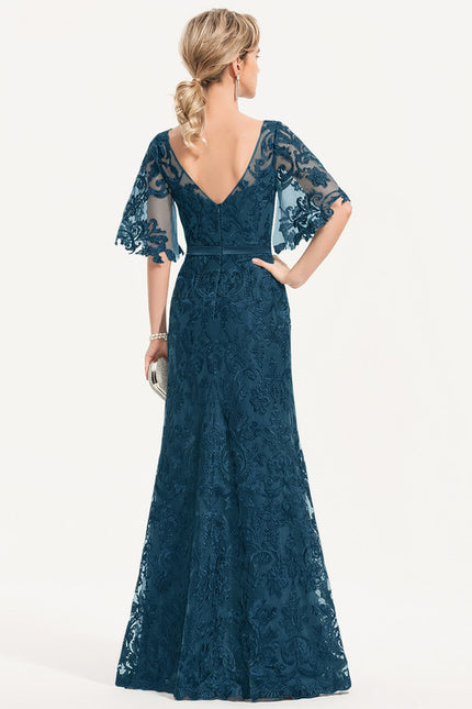 Robe de Soirée Élégance Vague Émeraude - gallery 1