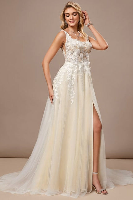Robe de Soirée Tulle Écrue - gallery 3