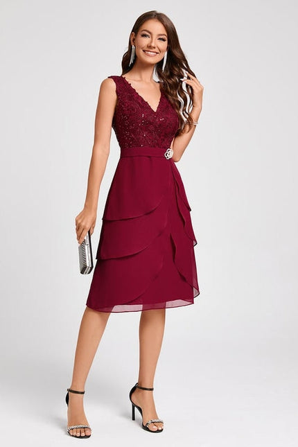 Robe de Soirée Rouge Élégance Flottante - gallery 2