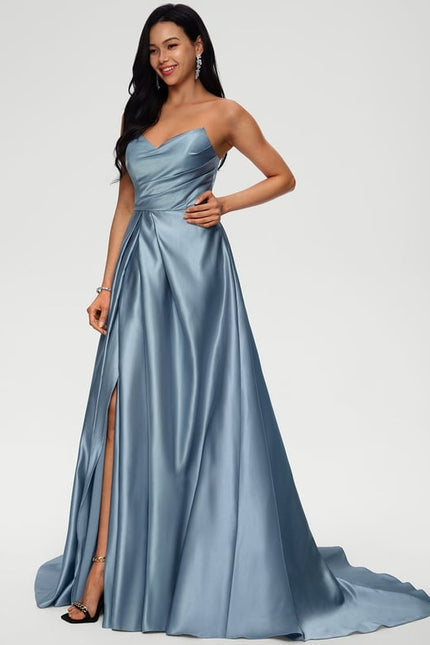 Robe de Soirée Aube Satinée - gallery 2