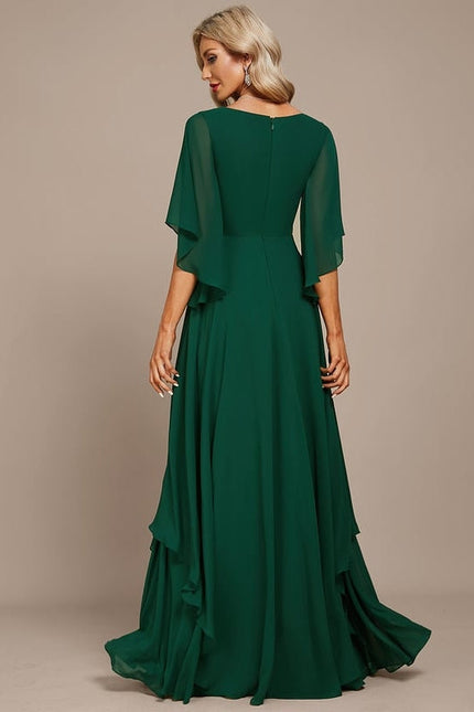 Robe de Soirée Verte Illusion - gallery 4