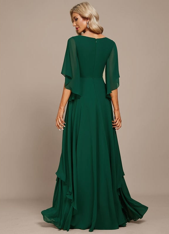 Robe de Soirée Verte Illusion - gallery 4