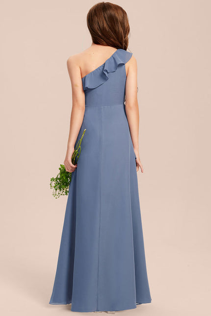 Robe de Soirée Bleu Chiffon Élégant - gallery 4