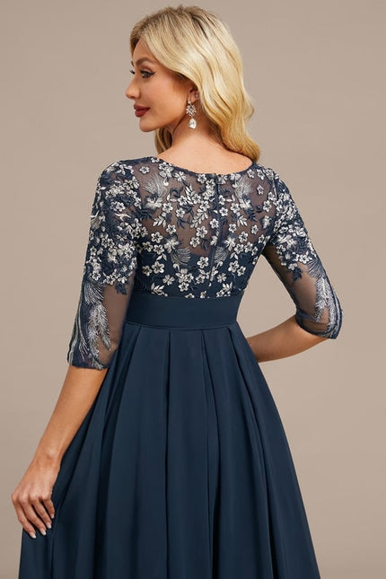 Robe de Soirée Fluide Marine Élégante - gallery 6