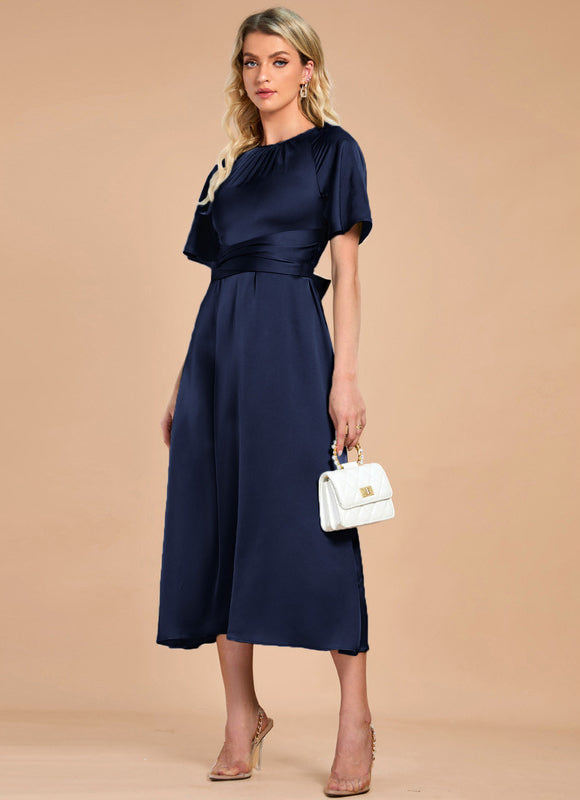 Robe de Soirée Satinée Sage - gallery 9