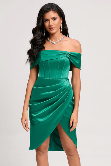 Robe de Soirée Satin Asymétrique