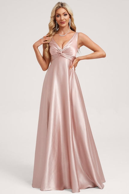 Robe de Soirée Dorée Fluide