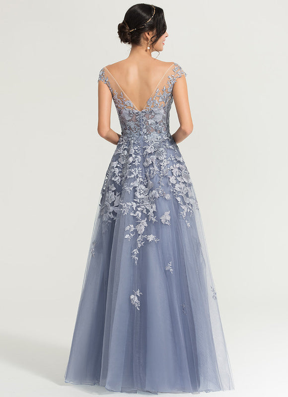 Robe de Soirée Aérienne Azur - gallery 5