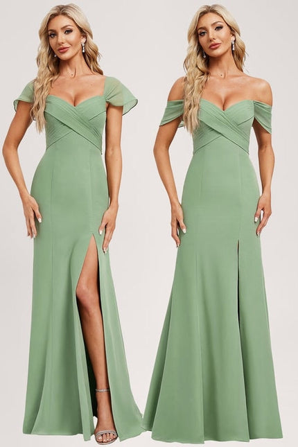 Robe de Soirée Vert Élégance