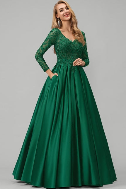 Robe de Soirée Émeraude Serre-Cœur