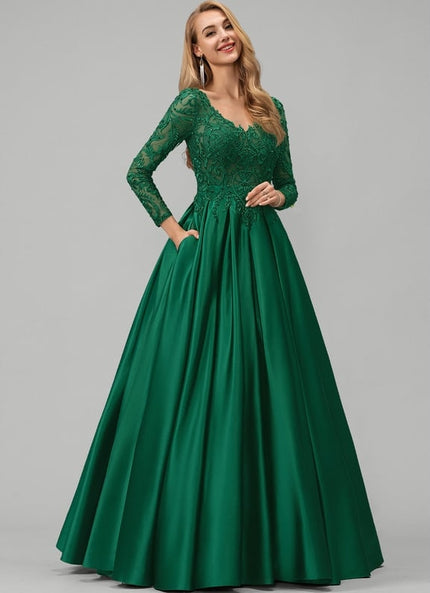 Robe de Soirée Émeraude Serre-Cœur