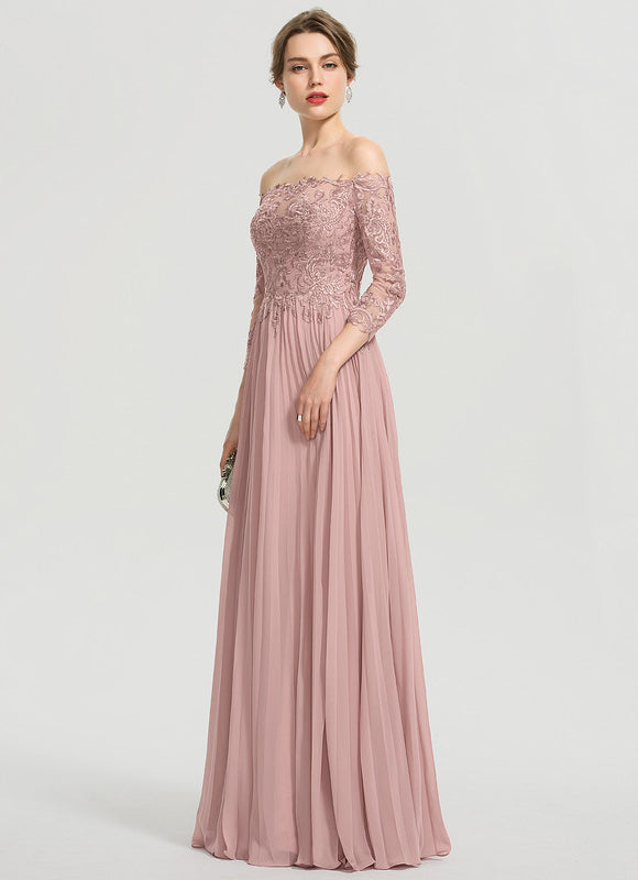 Robe de Soirée Satinée Rosée - gallery 4