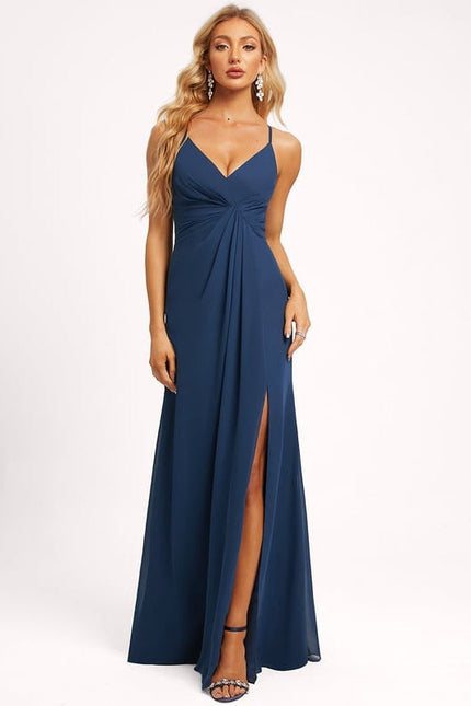Robe de Soirée Mousseline Beige