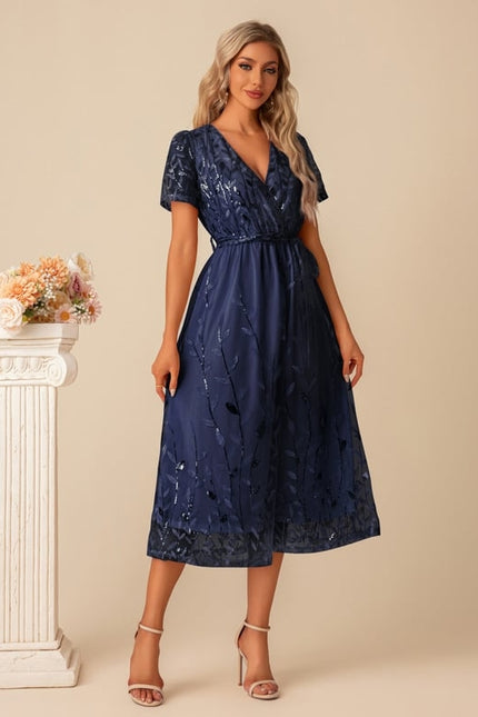 Robe De Soirée Dentelle Rose - gallery 6