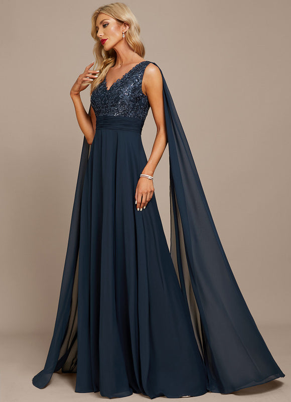 Robe de Soirée Élégance Marine - gallery 1