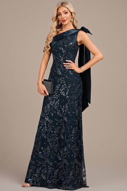 Robe De Soirée Longue Élégante Manche Longue - gallery 3
