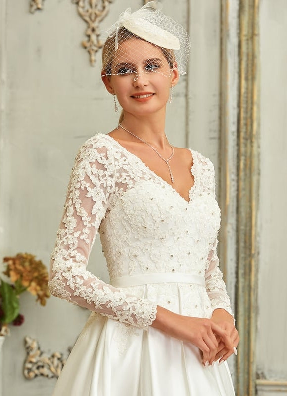 Robe de Soirée Élévée Satinée - gallery 3