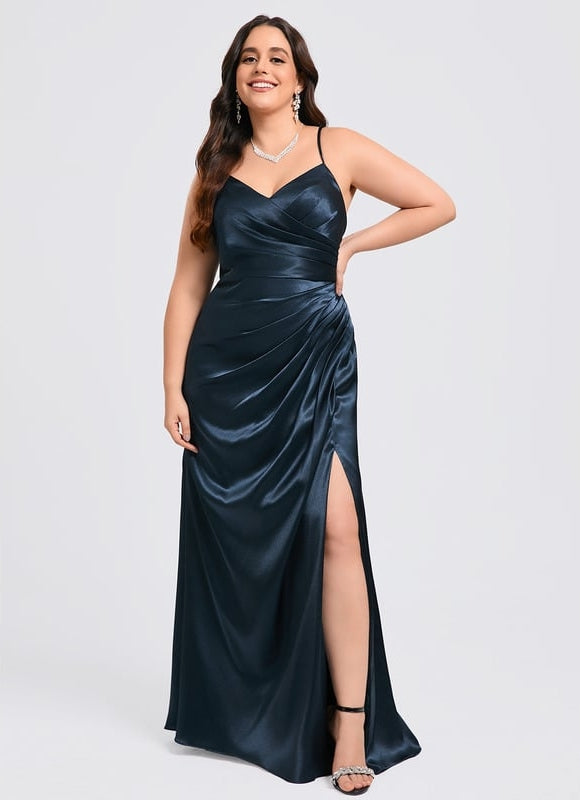 Robe de Soirée Dorée Fluide - gallery 6