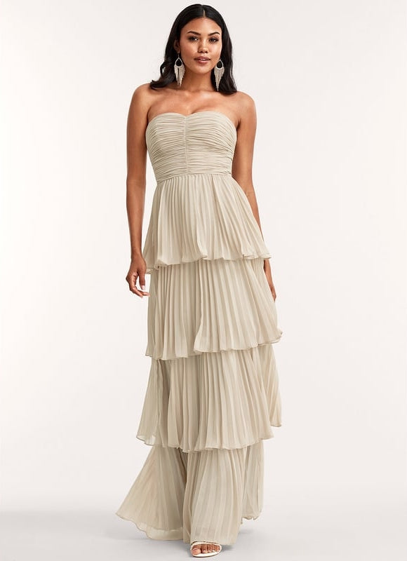 Robe de Soirée Mousseline Ondulée - gallery 1