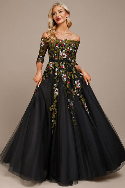 Robe de Soirée Jardin Nocturne Éthéré