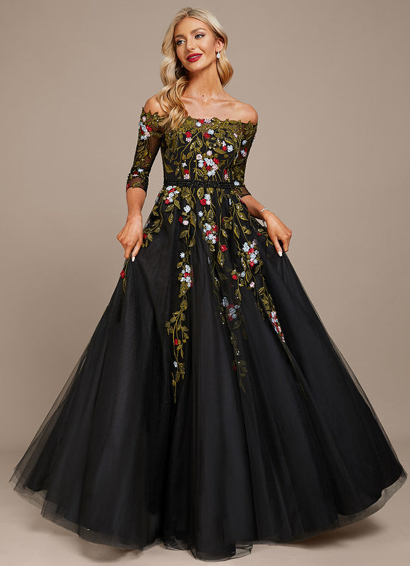 Robe de Soirée Jardin Nocturne Éthéré