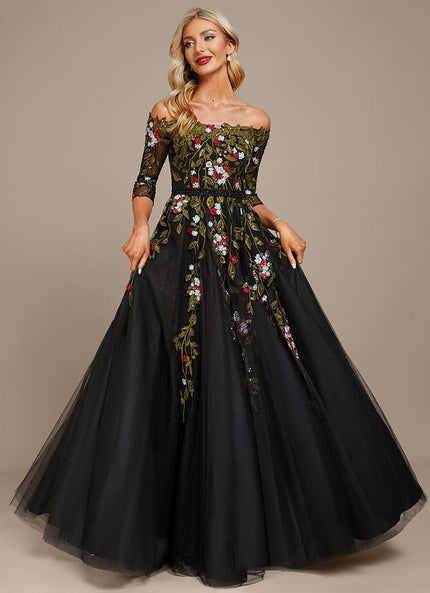 Robe de Soirée Jardin Nocturne Éthéré