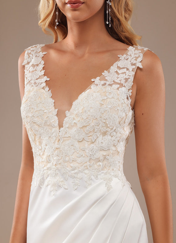 Robe de Soirée Satinée Orchidée - gallery 4