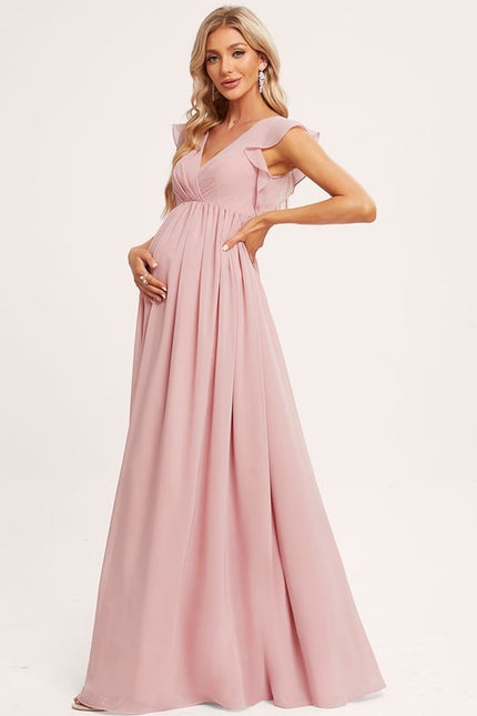 Robe de Soirée Flottante Rosée - gallery 2