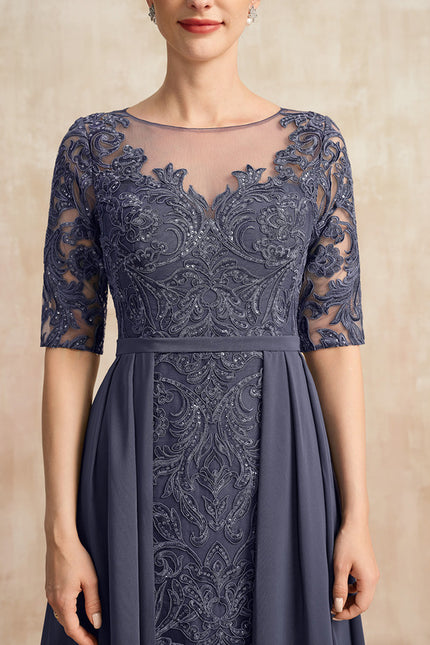 Robe de Soirée Élégance Marine Cristalline - gallery 3